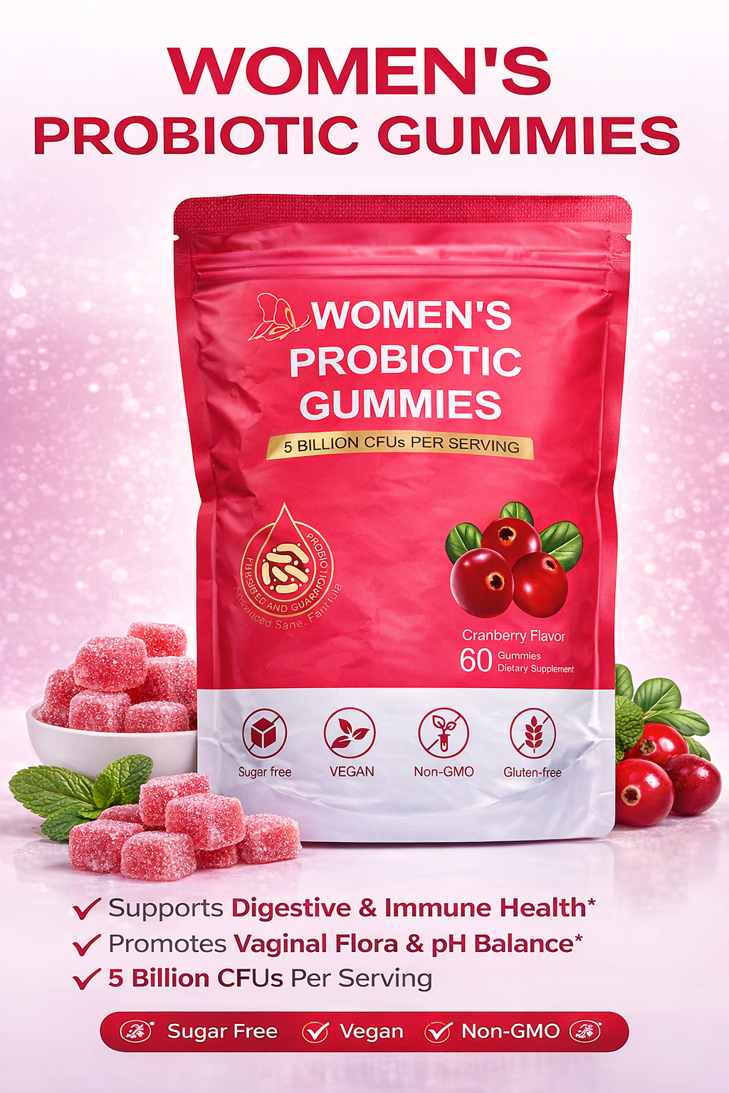 Women's Probiotic Gummies- Vaginal Probiotics Gummies